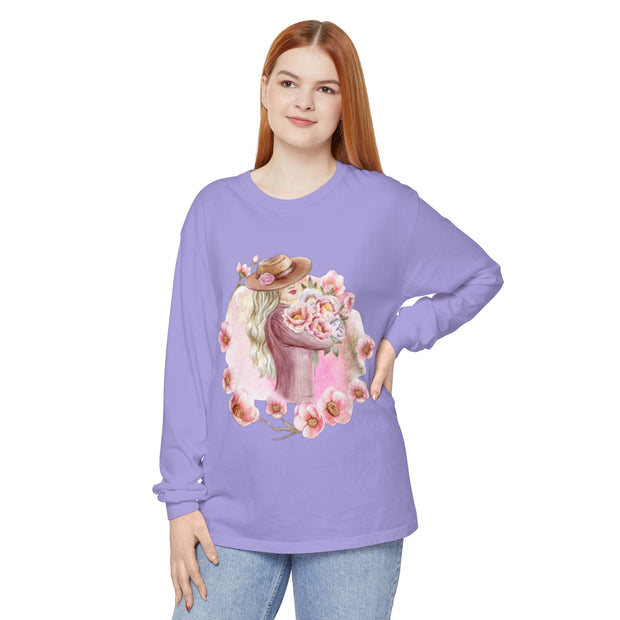 Unisex Garment-dyed Long Sleeve T-Shirt