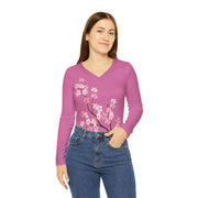 Women's Long Sleeve V-neck Shirt (AOP)